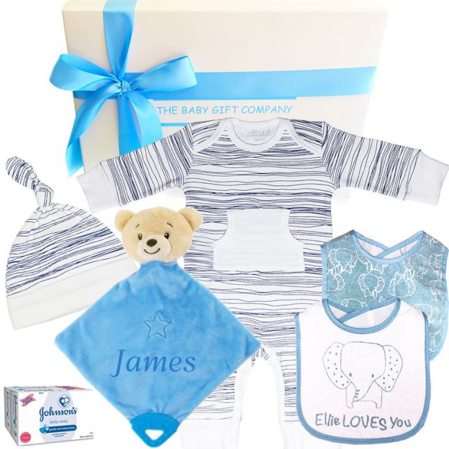 Personalised Classic Baby Boy Gift Box