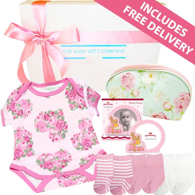 Floral Baby Girl Gift Box - Free Delivery