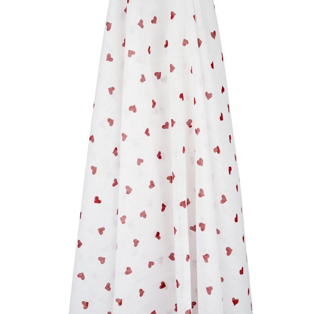 Hearts Cotton Muslin Wrap