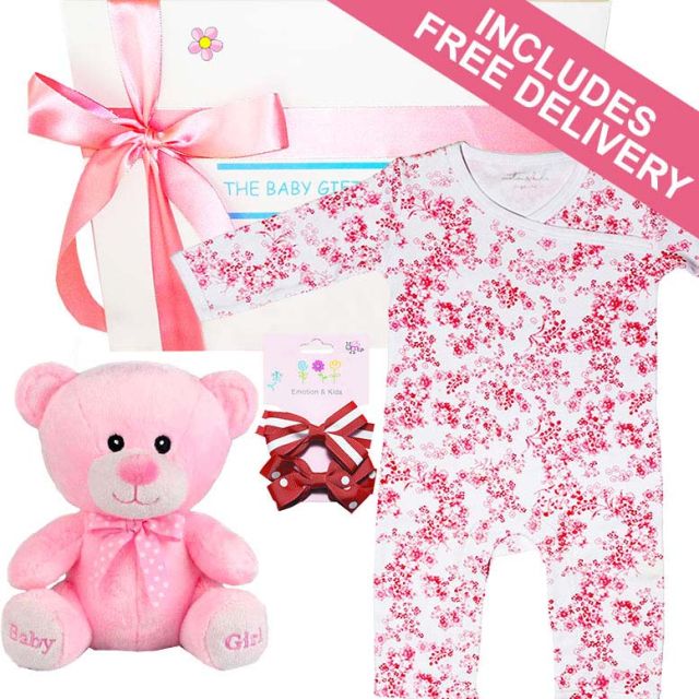 Teddy Hugs Baby Girl Gift Box